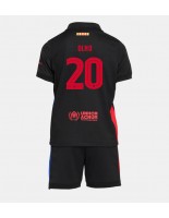 Barcelona Dani Olmo #20 Venkovní dres pro děti 2024-25 Krátký Rukáv (+ trenýrky)